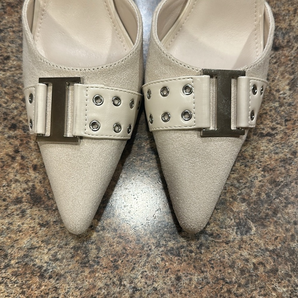 Lemonade Pointed Stiletto High Heel Slip On Beige Womens Size 6.5 - Picture 4 of 11